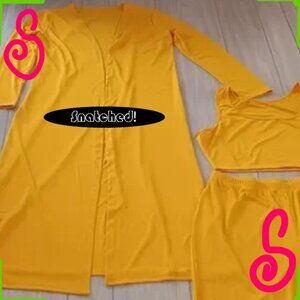 Plus Size Women Solid Color High Crater Short Top And Shorts Three-Piece…